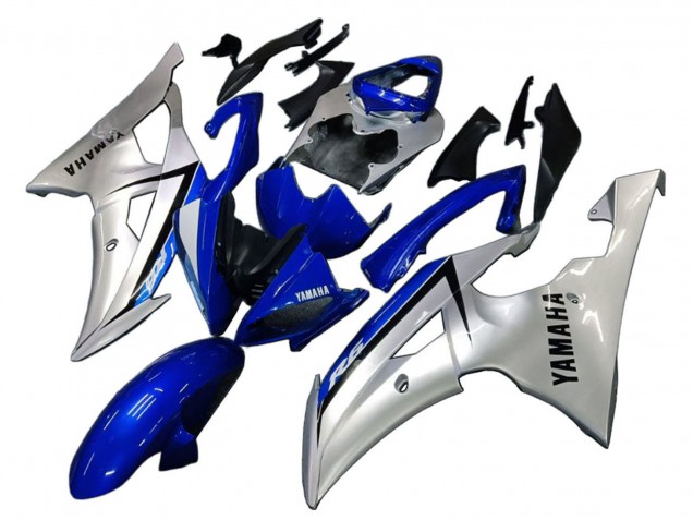 2008-2016 Silver Blue Yamaha YZF 600 R6 Motorcycle Fairings UK