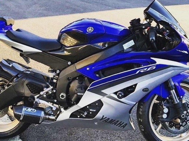 2008-2016 Silver Blue Yamaha YZF 600 R6 Motorcycle Fairings UK