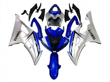 Buy 2008-2016 Silver Blue Yamaha YZF 600 R6 Motorcycle Fairings UK