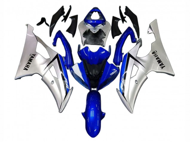 2008-2016 Silver Blue Yamaha YZF 600 R6 Motorcycle Fairings UK