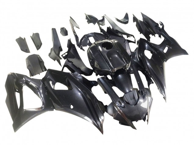 2021-2024 Black Carbon Fiber Carbon Fiber Yamaha YZF R7 Motorcycle Fairings UK