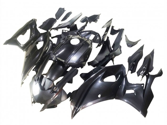 2021-2024 Black Carbon Fiber Carbon Fiber Yamaha YZF R7 Motorcycle Fairings UK
