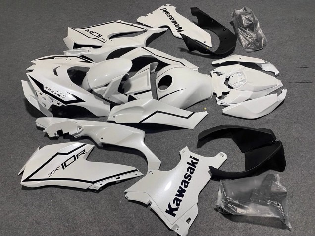 2021-2025 Pearl White Black Kawasaki ZX10R Motorcycle Fairings UK