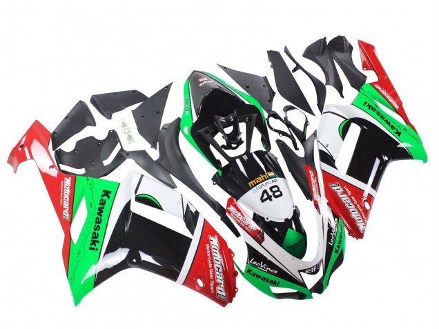 2007-2008 Green Red Kawasaki ZX6R Motorcycle Fairings UK