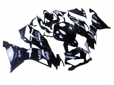 Buy 2019-2022 Glossy Black White Kawasaki ZX6R Motorcycle Fairings UK