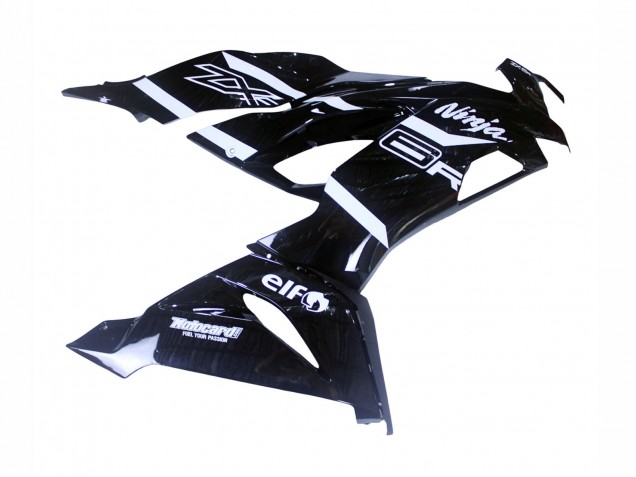 2019-2022 Glossy Black White Kawasaki ZX6R Motorcycle Fairings UK