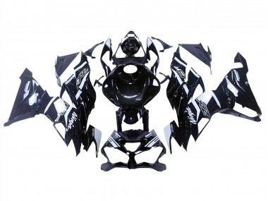 Buy 2019-2022 Glossy Black White Kawasaki ZX6R Motorcycle Fairings UK