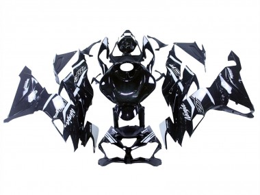 Buy 2019-2022 Glossy Black White Kawasaki ZX6R Motorcycle Fairings UK