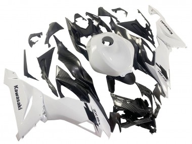 Buy 2019-2022 White Black Carbon Fiber Kawasaki ZX6R Motorcycle Fairings UK