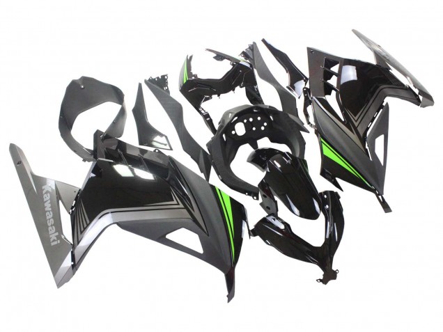2013-2024 Glossy Black Matte Black Green Kawasaki EX300 Motorcycle Fairings UK