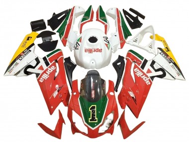 Buy 2006-2011 White Red Green Aprilia RS125 Motorcycle Fairings UK