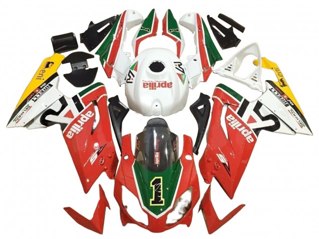 2006-2011 White Red Green Aprilia RS125 Motorcycle Fairings UK