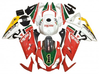 Buy 2006-2011 White Red Green Aprilia RS125 Motorcycle Fairings UK
