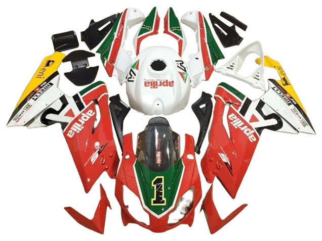 2006-2011 White Red Green Aprilia RS125 Motorcycle Fairings UK