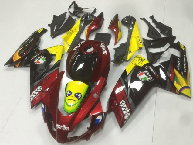2006-2011 Red Yellow Black Shark Aprilia RS125 Motorcycle Fairings UK