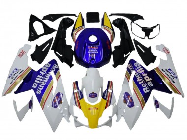 Buy 2006-2011 White Blue Yellow Rothmans Aprilia RS125 Motorcycle Fairings UK