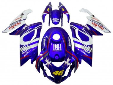 Buy 2006-2011 White Blue Fiat 46 Aprilia RS125 Motorcycle Fairings UK