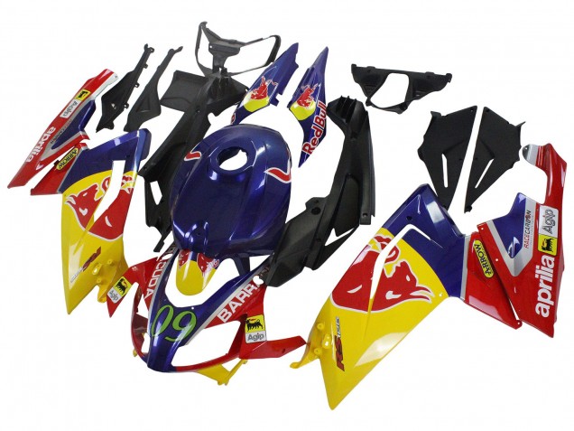 2006-2011 Yellow Dark Blue Red Bull Aprilia RS125 Motorcycle Fairings UK