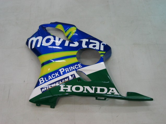2004-2007 Blue Yellow Green MoviStar Honda CBR600 F4i Motorcycle Fairings UK