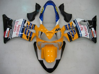 Buy 2004-2007 Yellow Blue White Black Nastro Azzurro Honda CBR600 F4i Motorcycle Fairings UK