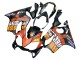 2004-2007 Matte Black Orange Rossi Honda CBR600 F4i Motorcycle Fairings UK