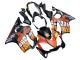 2004-2007 Matte Black Orange Rossi Honda CBR600 F4i Motorcycle Fairings UK