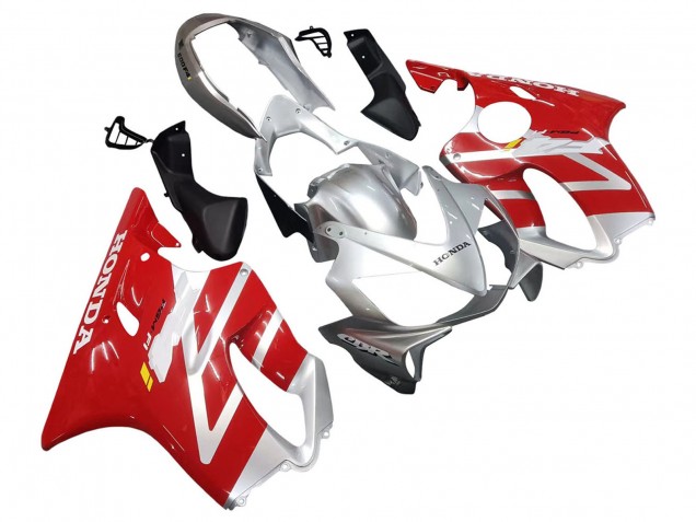2004-2007 Silver Red Honda CBR600 F4i Motorcycle Fairings UK