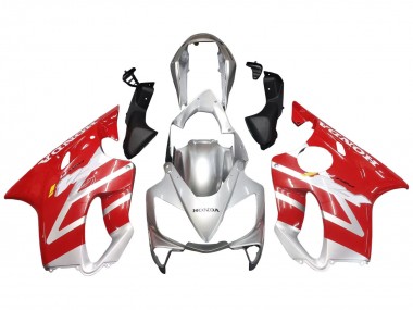 Buy 2004-2007 Silver Red Honda CBR600 F4i Motorcycle Fairings UK