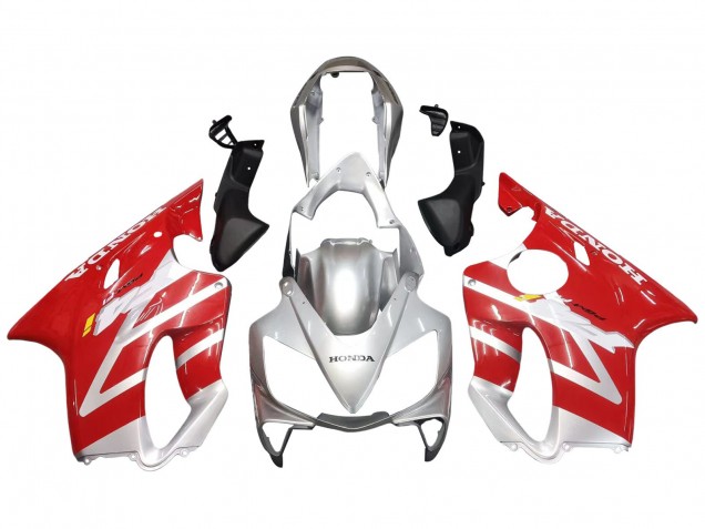 2004-2007 Silver Red Honda CBR600 F4i Motorcycle Fairings UK
