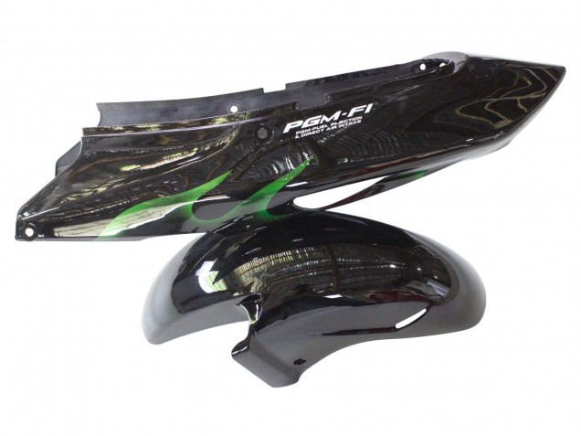 1996-2007 Glossy Black Green Flame Honda CBR1100XX Blackbird Motorcycle Fairing UK