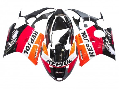 Buy 1996-2007 Orange White Red Glossy Black Repsol Honda CBR1100XX Blackbird Abs Motorcycle Fairings UK