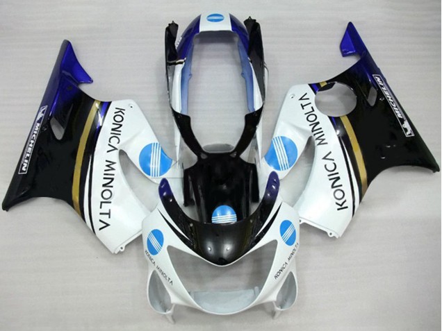 1999-2000 White Blue Glossy Black Konica Minolta Honda CBR600 F4 Motorcycle Fairings UK