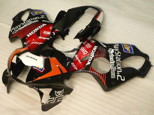 1999-2000 Glossy Black Red White PlayStation 2 Honda CBR600 F4 Motorcycle Fairings UK