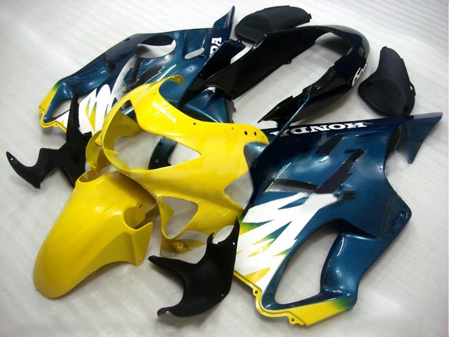 1999-2000 Yellow Dark Blue Glossy Black Honda CBR600 F4 Motorcycle Fairings UK