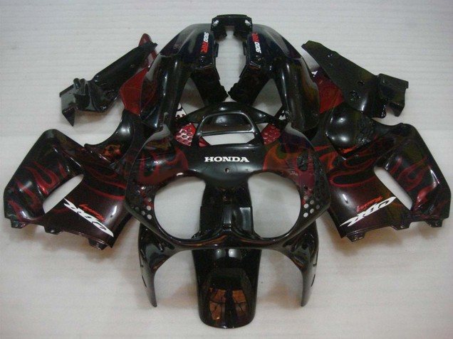 1992-1993 Glossy Black Red Flame Honda CBR900RR 893 Motorcycle Fairings UK
