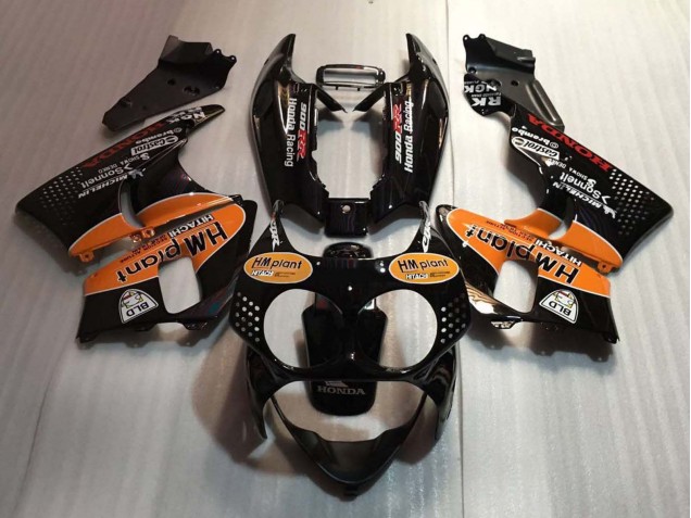 1992-1993 Glossy Black Orange Hm Plant Honda CBR900RR 893 Motorcycle Fairings UK