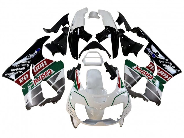 1996-1997 White Green Grey Glossy Black Castrol Honda CBR900RR 893 Motorcycle Fairings UK