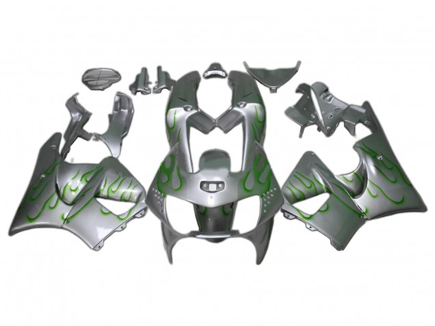 1998-1999 Silver Green Flame Honda CBR900RR 919 Motorcycle Fairings UK