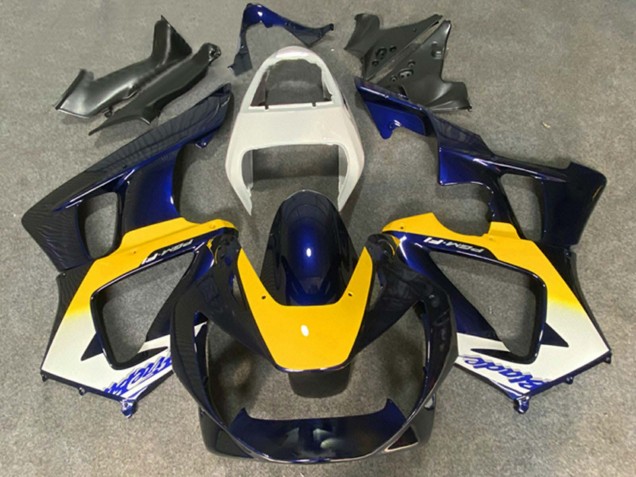2000-2001 White Yellow Dark Blue Honda CBR900RR 929 Motorcycle Fairings UK