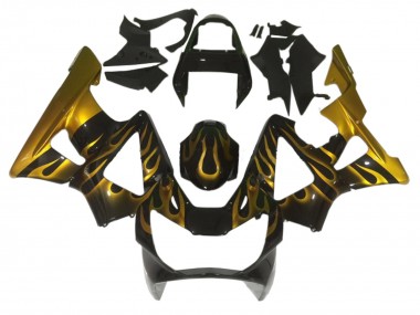 Buy 2000-2001 Glossy Black Gold Flame Honda CBR900RR 929 Motorcycle Fairings UK