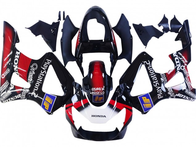 2000-2001 Red White Glossy Black PlayStation 2 Honda CBR900RR 929 Motorcycle Fairings UK
