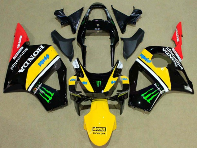 2002-2003 Glossy Black Yellow Red Green Monster Honda CBR900RR 954 Motorcycle Fairings UK