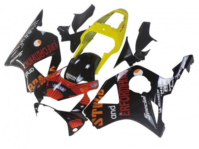 2002-2003 Yellow Red Glossy Black Repsol Rossi Honda CBR900RR 954 Motorcycle Fairings UK