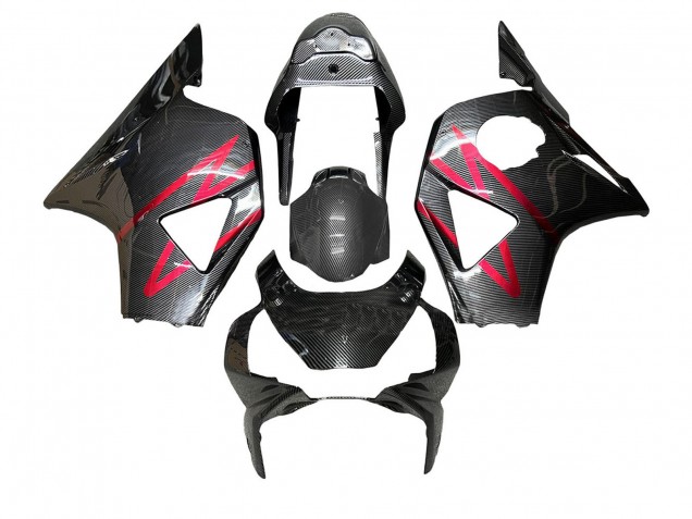 2002-2003 Black Carbon Fiber Red Stripe Honda CBR900RR 954 Motorcycle Fairings UK