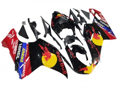 Buy 2007-2014 Glossy Black Yellow Blue Red Bull Ducati 848/1098/1198 Motorcycle Fairings UK