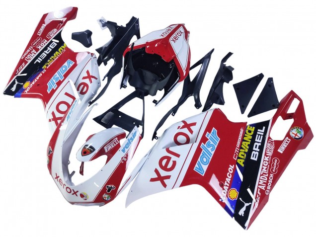 2007-2014 White Red Glossy Black Valsir Xerox Ducati 848/1098/1198 Motorcycle Fairings UK