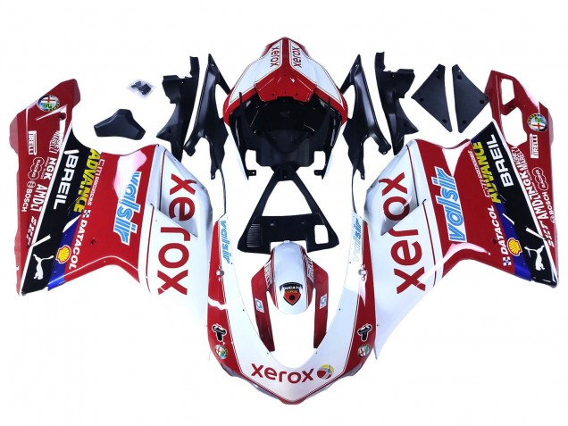 2007-2014 White Red Glossy Black Valsir Xerox Ducati 848/1098/1198 Motorcycle Fairings UK