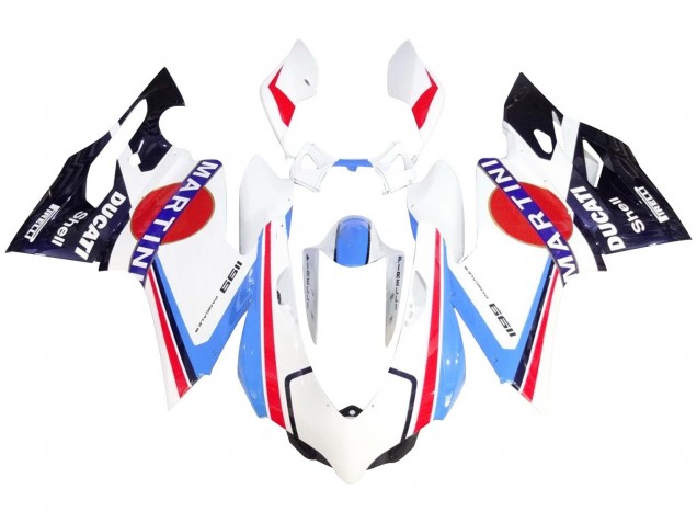 2007-2014 White Red Blue Glossy Black Martini Ducati 1199 Motorcycle Fairings UK