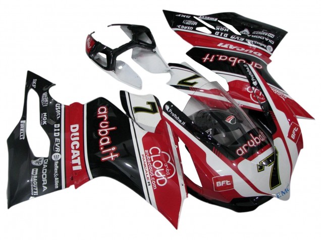 2011-2014 White Red Glossy Black Aruba.it 7 Ducati Panigale 899/1199 Motorcycle Fairings UK