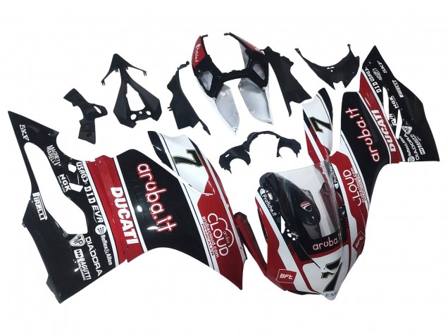 2011-2014 White Red Glossy Black Aruba.it 7 Ducati Panigale 899/1199 Motorcycle Fairings UK